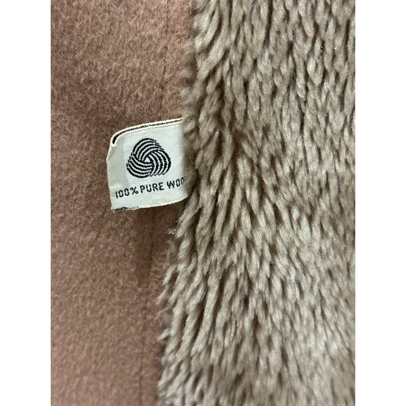 Mighty Mac Vintage 70s Tan men’s Winter coat w/ Faux Fur Lapel lined size 42/Lg - Picture 7 of 13